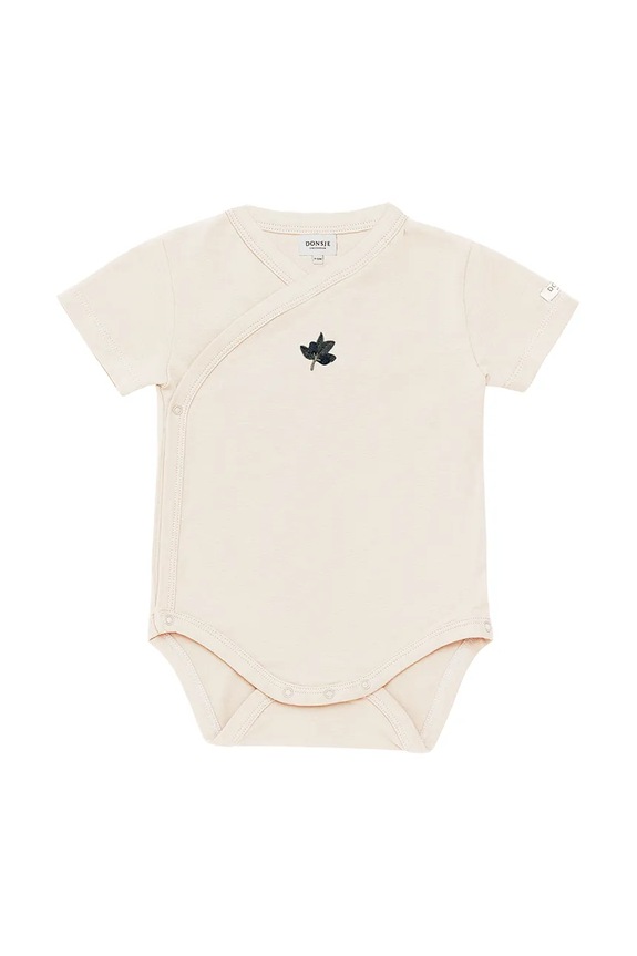 Donsje pamut baba body Cadey Bodysuit Olive 3036002 bézs SS25