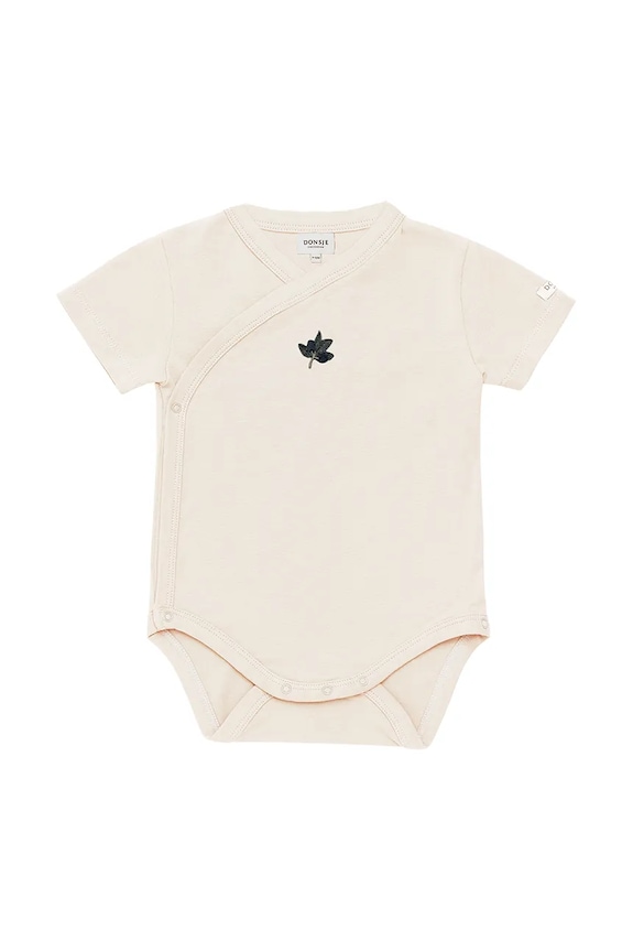 Donsje pamut baba body Cadey Bodysuit Olive 3036002 bézs SS25