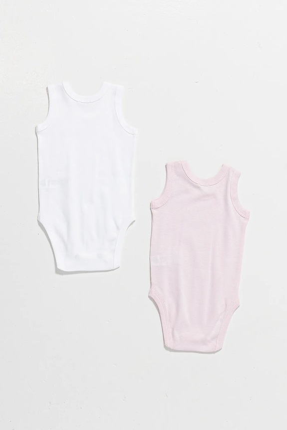 Bavlněné kojenecké body United Colors of Benetton 3-pack 3GI70B136.W.Reprop.PPYA růžová SS25