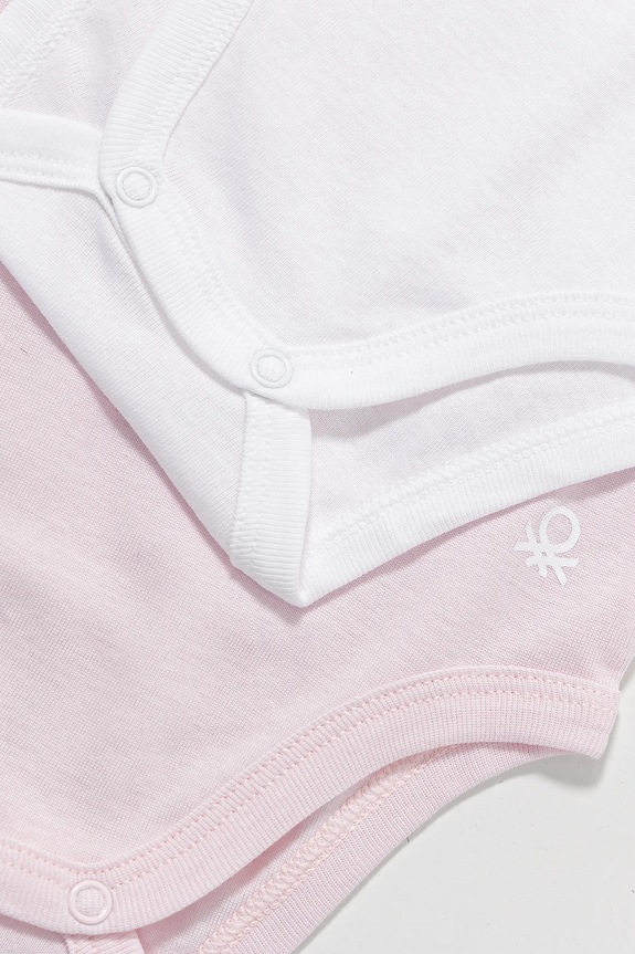 CHLAPEC Bavlněné kojenecké body United Colors of Benetton 3-pack 3GI70B136.W.Reprop.PPYA růžová