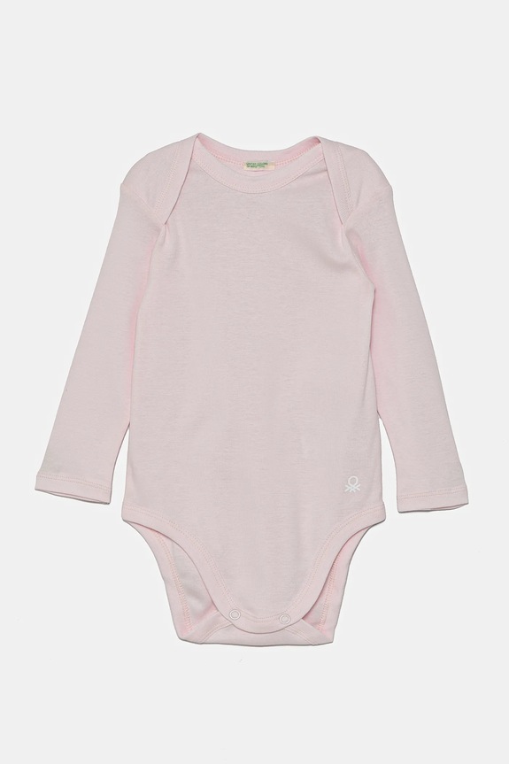 Băieți United Colors of Benetton body din bumbac pentru bebelusi 3-pack 3GI70B089.W.Reprop.PPYA roz