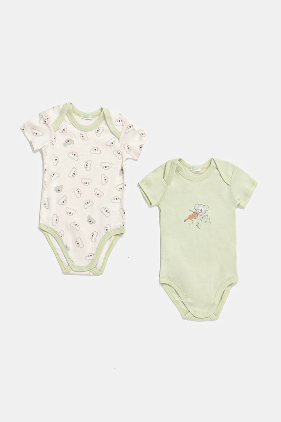United Colors of Benetton body di cotone neonato/a pacco da 2 Confezione da 2 verde 3GI70B00X.W.Seasonal