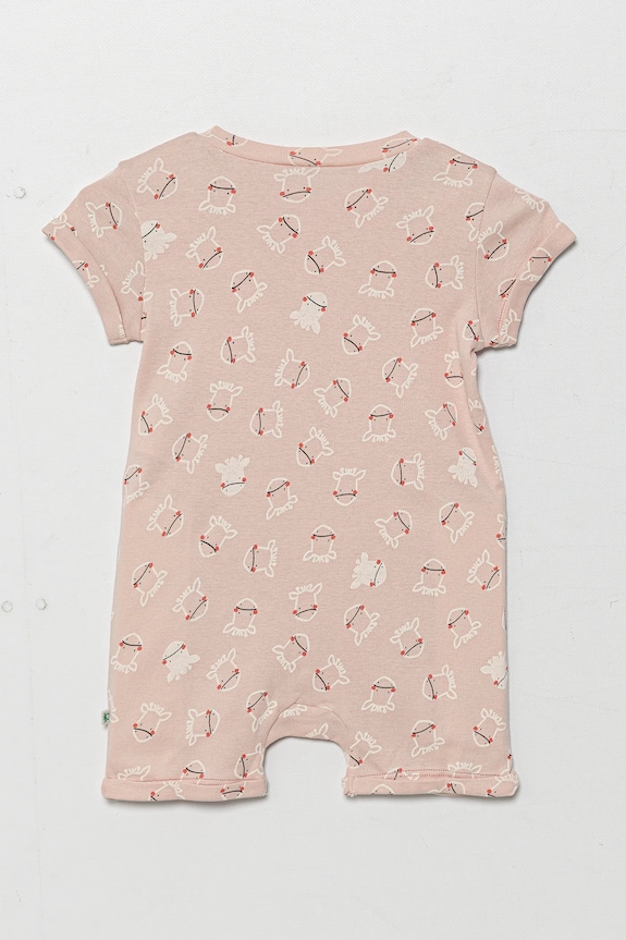 United Colors of Benetton rampers in cotone neonato/a 3PWB0T02E.W.Seasonal rosa SS25