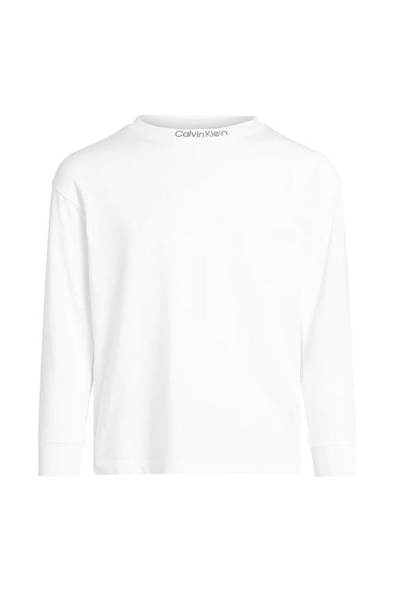 Dječja pamučna majica dugih rukava Calvin Klein Jeans pamuk bijela IB0IB02354.PPYA