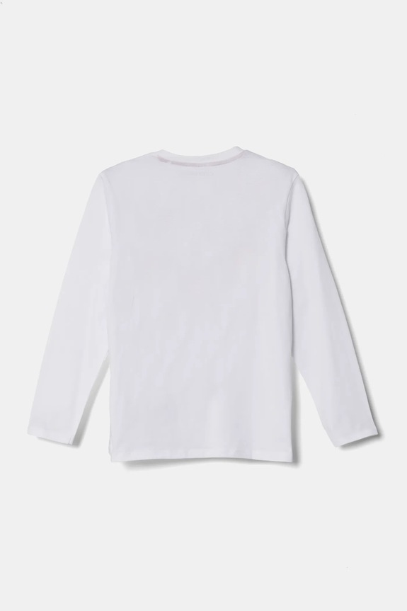 Guess longsleeve bawełniany dziecięcy L5RI03.K8HM4.PPYA biały SS25