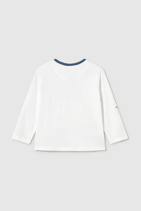 Mayoral longsleeve bawełniany niemowlęcy 1067.3A.Baby.PPYA niebieski SS25