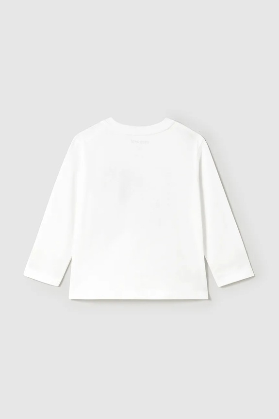Mayoral longsleeve bawełniany niemowlęcy 1068.3F.Baby.PPYA biały SS25