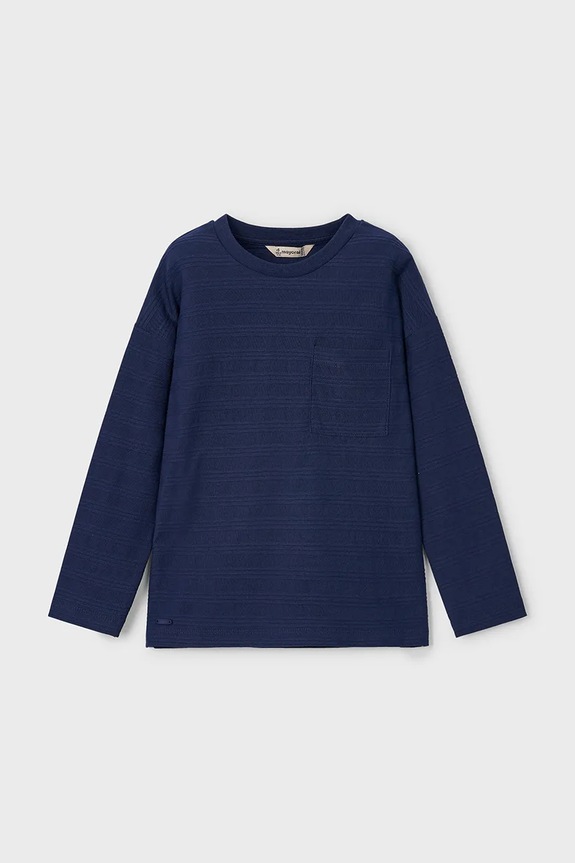 Mayoral longsleeve bawełniany dziecięcy bawełna granatowy 3050.5A.Mini.PPYA