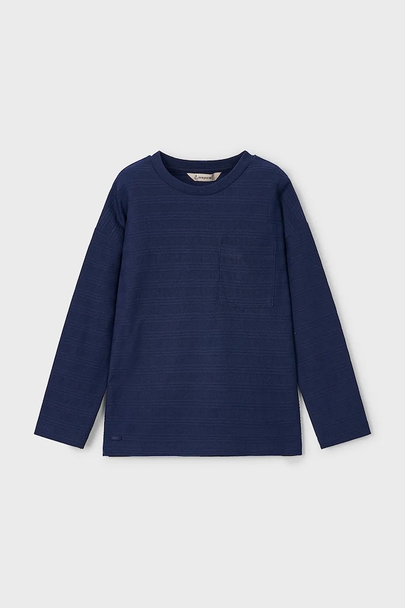Mayoral longsleeve bawełniany dziecięcy bawełna granatowy 3050.5A.Mini.PPYA