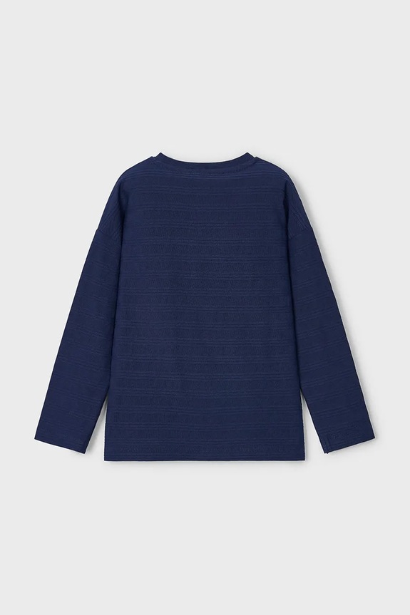 Mayoral longsleeve bawełniany dziecięcy 3050.5A.Mini.PPYA granatowy SS25