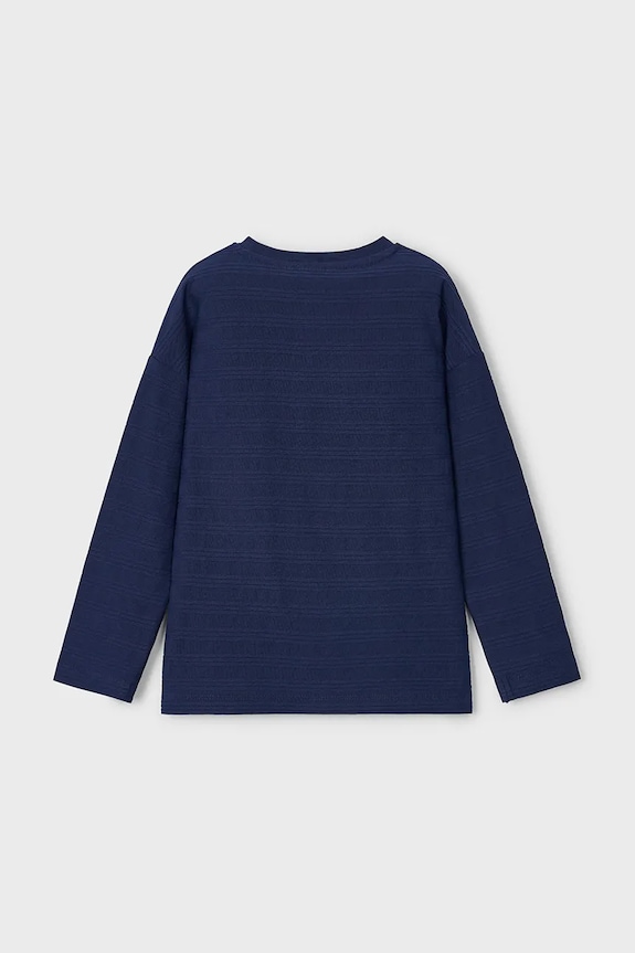 Mayoral longsleeve bawełniany dziecięcy 3050.5A.Mini.PPYA granatowy SS25
