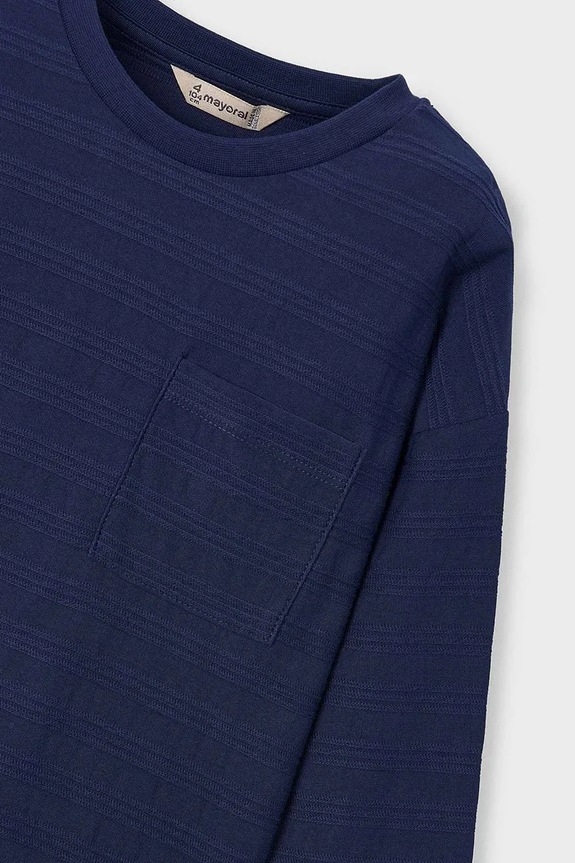 Chłopiec Mayoral longsleeve bawełniany dziecięcy 3050.5A.Mini.PPYA granatowy