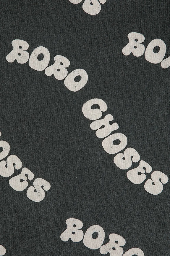 Bobo Choses longsleeve bawełniany dziecięcy Wavy czarny 125AC002