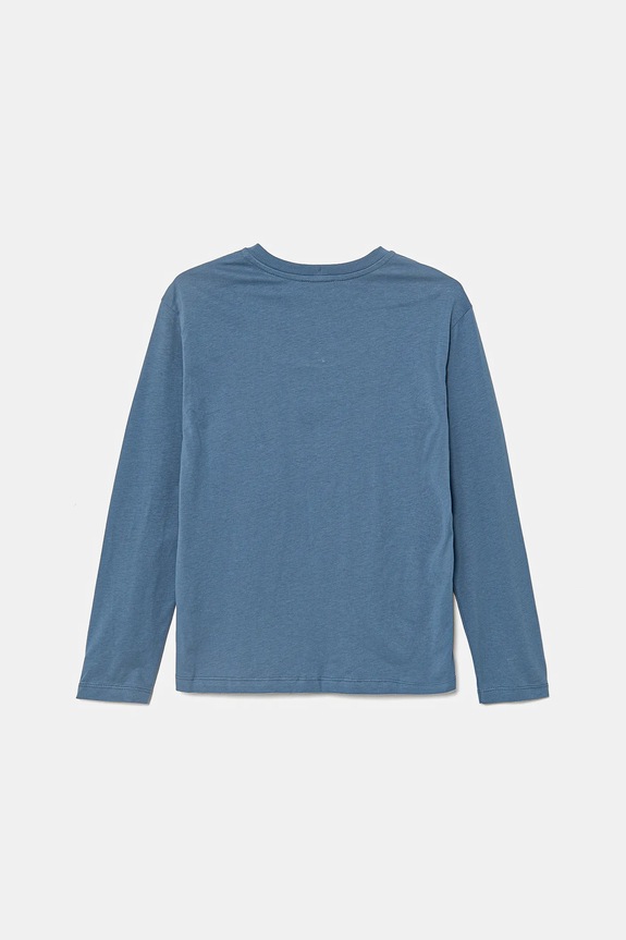 Dětské bavlněné tričko s dlouhým rukávem United Colors of Benetton 35RYC10O9.G.Seasonal modrá SS25