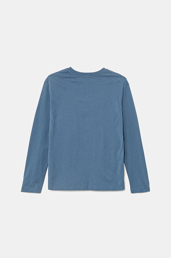 Dětské bavlněné tričko s dlouhým rukávem United Colors of Benetton 35RYC10O9.G.Seasonal modrá SS25