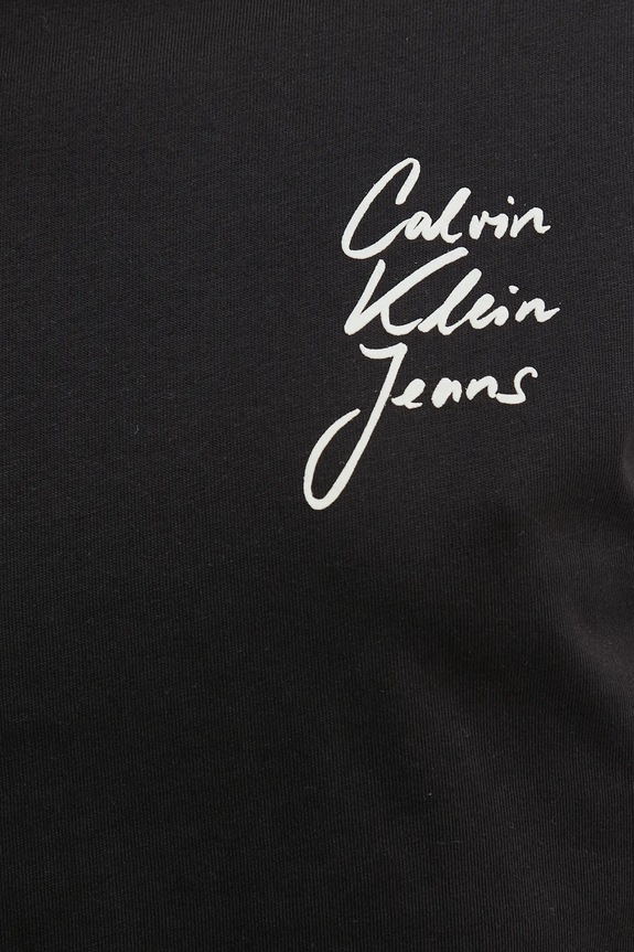 Calvin Klein Jeans longsleeve din bumbac J20J224991 negru