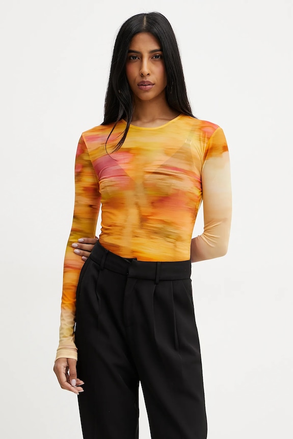 Pinko longsleeve cu modele portocaliu 104837.A2G1