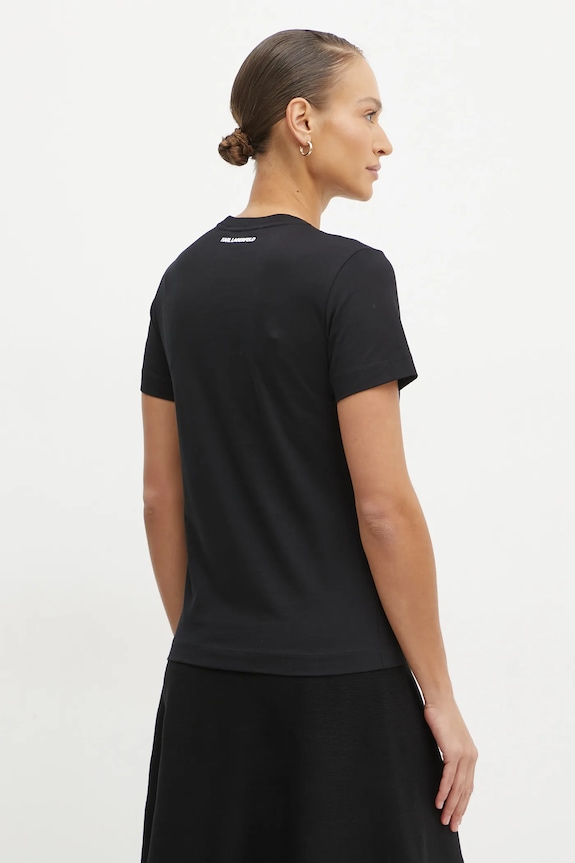 Îmbrăcăminte Karl Lagerfeld tricou din bumbac A1W17090 negru
