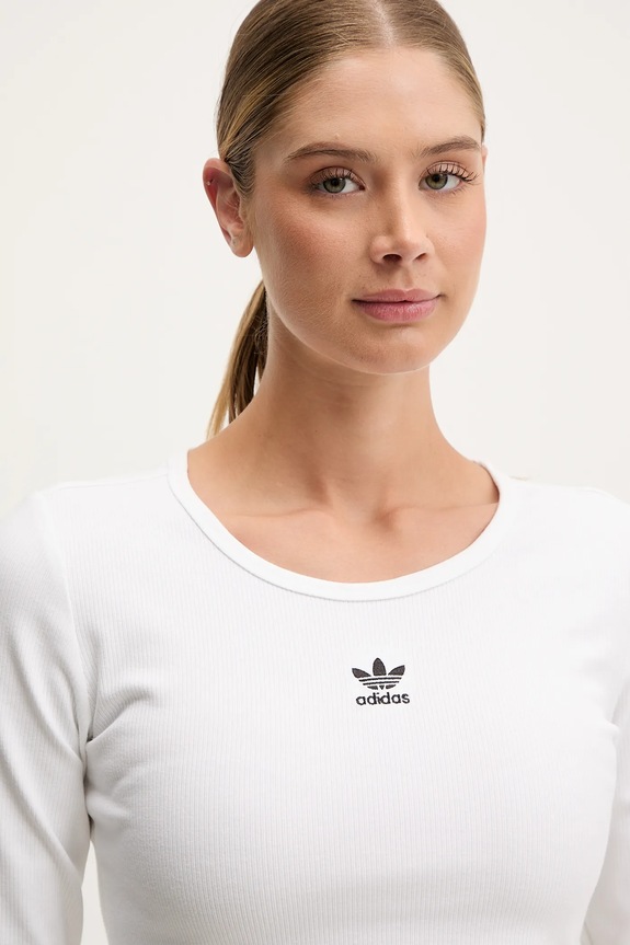Tričko s dlhým rukávom adidas Originals Essential biela JC9011