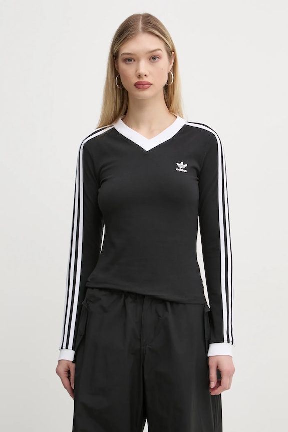 adidas Originals longsleeve shirt V-NECK LS regular black IY7247