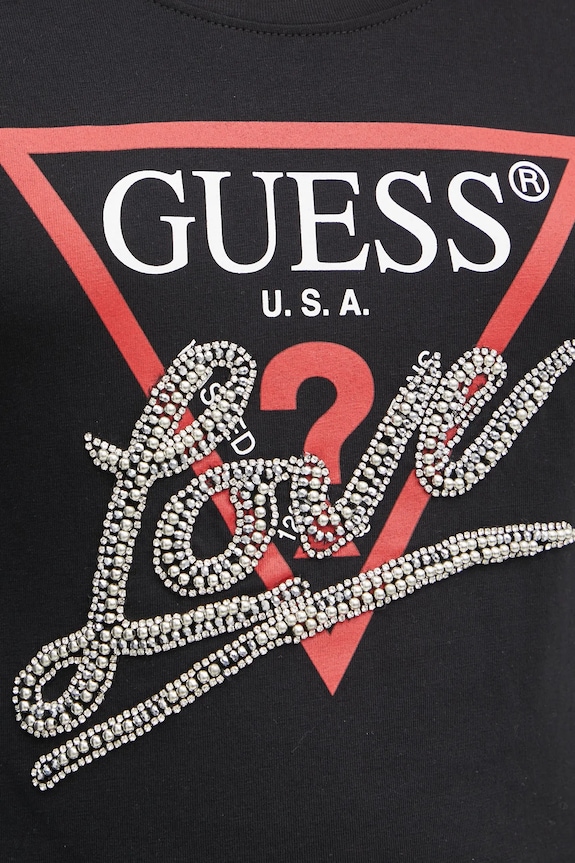 Tričko s dlouhým rukávem Guess W5RI64.I3Z14 černá