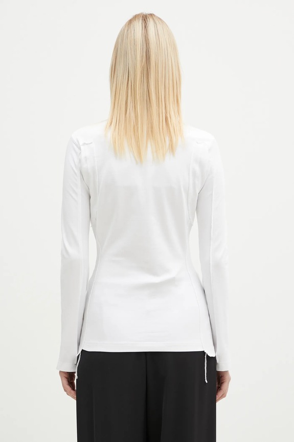 Abbigliamento VETEMENTS camicia a maniche lunghe Oval Logo Cut-Up UA66LS600W bianco