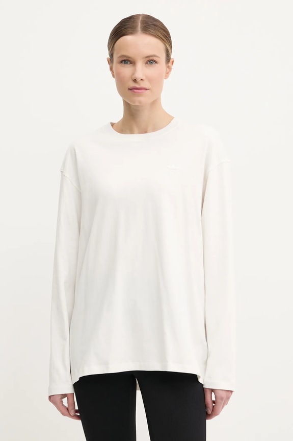 adidas Originals longsleeve bawełniany Nelson bawełna beżowy JC8338
