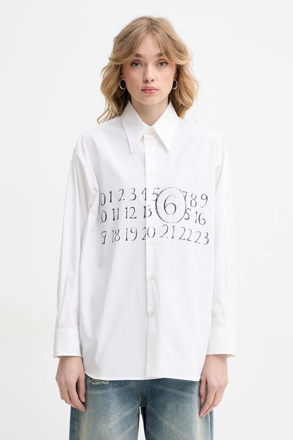 MM6 Maison Margiela cotton shirt cotton beige S52DT0047.M35152