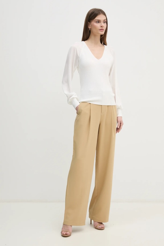 Dkny sweter P4KSBT85 beżowy SS25