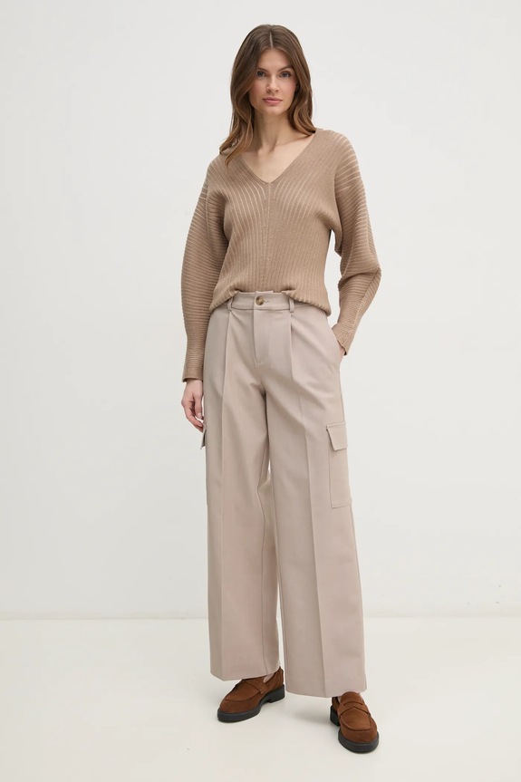 Dkny sweter P4KSAL67 beżowy SS25