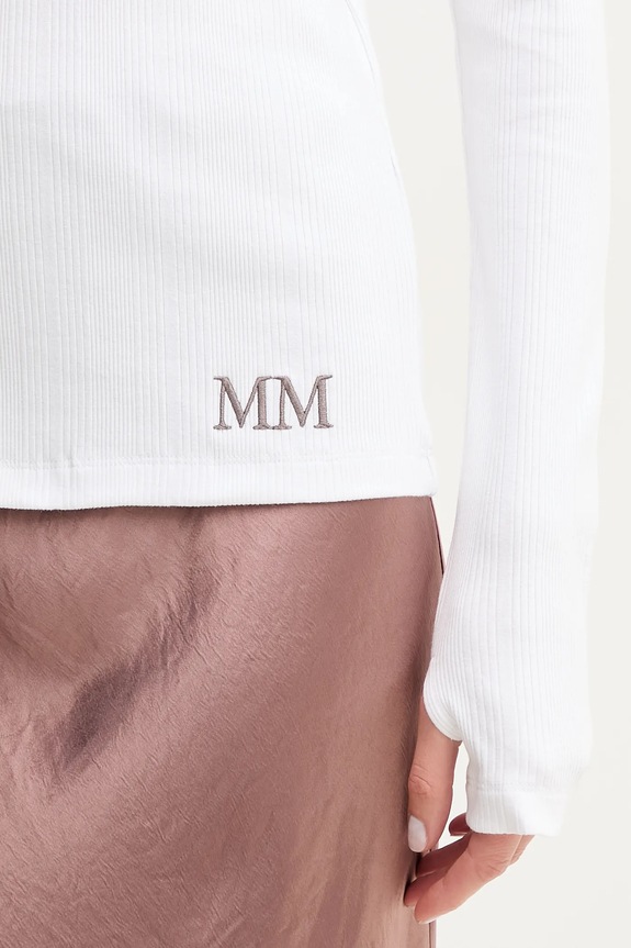 Tričko s dlhým rukávom MM by Max Mara 2516941037600 biela
