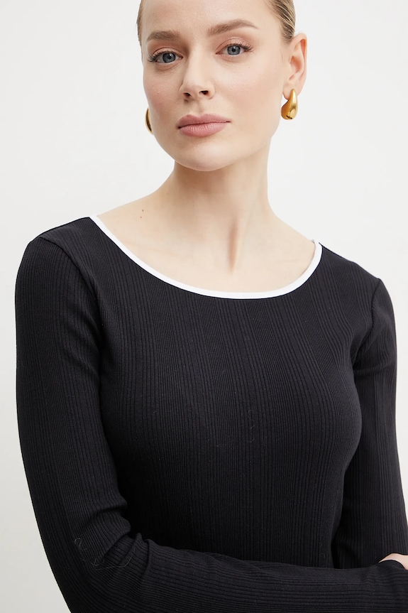 Tričko s dlhým rukávom MM by Max Mara tmavomodrá 2516941037600