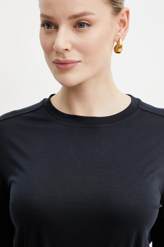Tričko s dlhým rukávom MM by Max Mara tmavomodrá 2516941077600