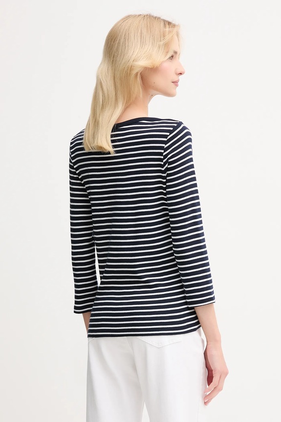 Ρούχα Βαμβακερή μπλούζα με μακριά μανίκια United Colors of Benetton 30YSD109W σκούρο μπλε