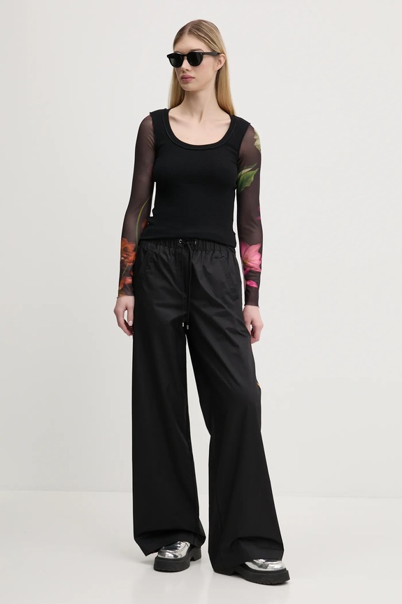Μακρυμάνικο Desigual FLINT 25SWTK93 μαύρο SS25