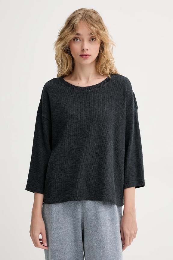 American Vintage hosszú ujjú elasztánnal sötétkék YRU02AE25