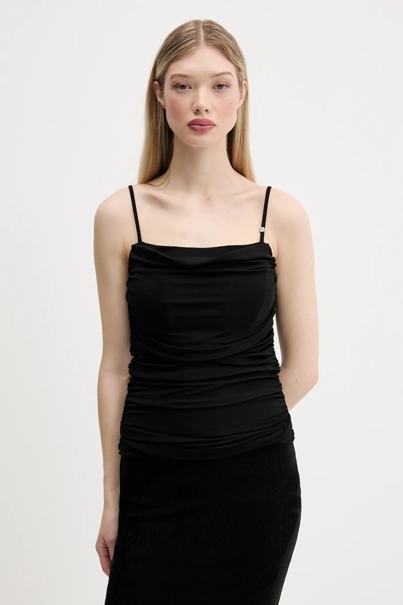 Μπλουζάκι HUGO με ελαστάν μαύρο 50537142