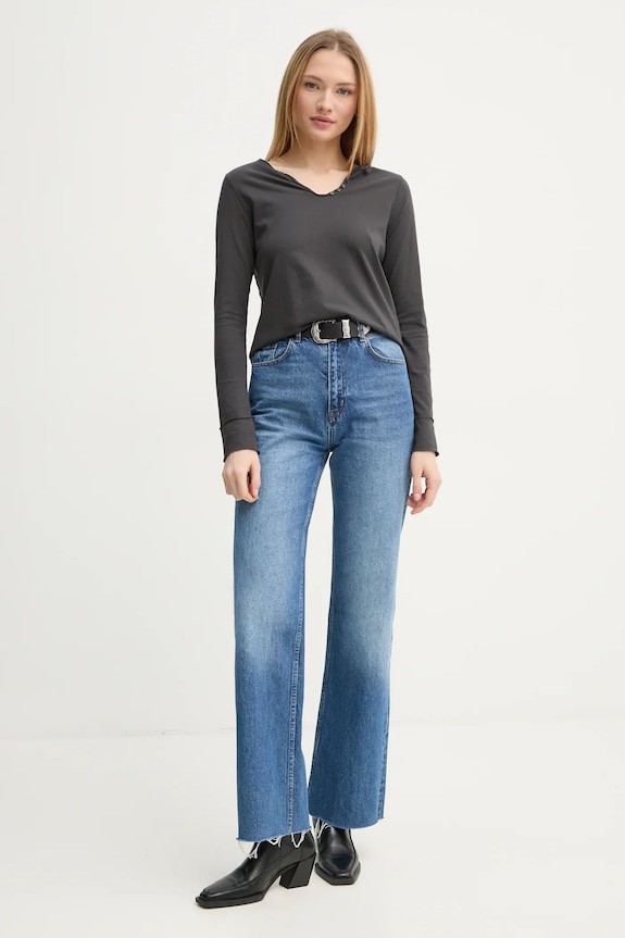 ZADIG&VOLTAIRE longsleeve bawełniany JWTN02600.21 szary SS25