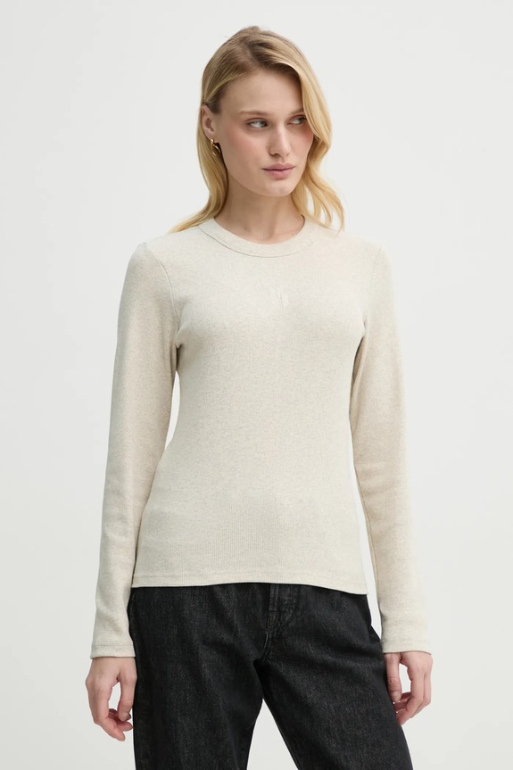 Majica z dolgimi rokavi BA&SH CASTA Z elastanom siva 1E25CAST