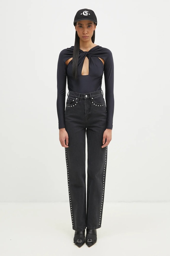 Body Coperni Twisted Cut-Out Jersey Bodysuit COPJS19545C