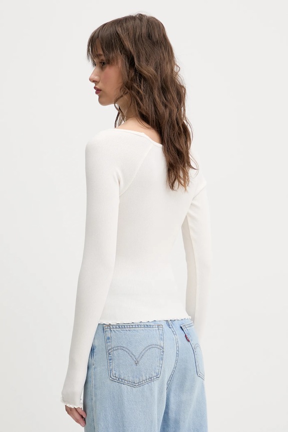 Odzież Tommy Jeans longsleeve DW0DW20236 beżowy