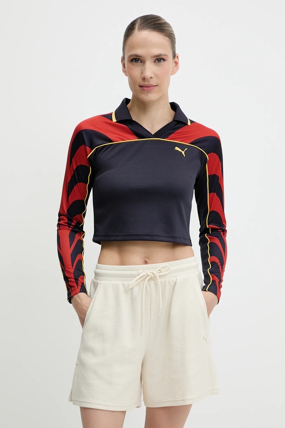 Puma hosszú ujjú mintás sötétkék 629789