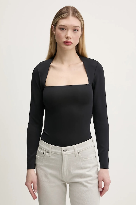Abercrombie & Fitch body z elastanem czarny KI139.5207.900