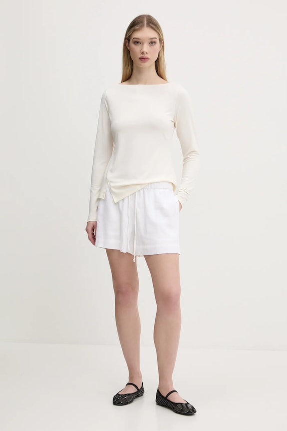 Μπλουζάκι Abercrombie & Fitch KI139.5210.178 μπεζ SS25