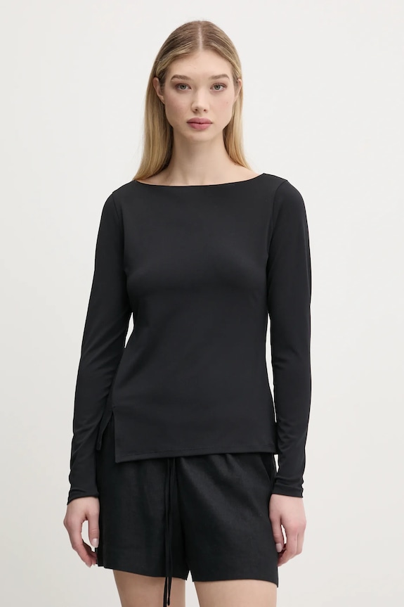 Blúzka Abercrombie & Fitch jednofarebný čierna KI139.5210.900