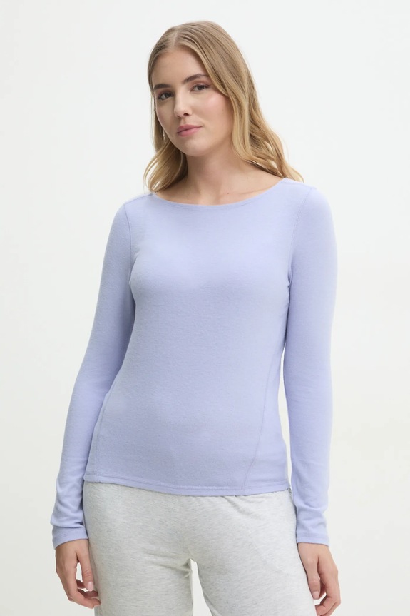 Μακρυμάνικο Abercrombie & Fitch slim μωβ KI139.5196.625