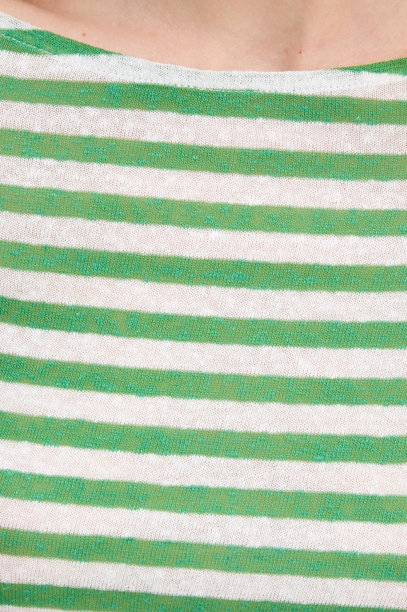Tričko s dlhým rukávom s prímesou ľanu United Colors of Benetton zelená 38O0D109X
