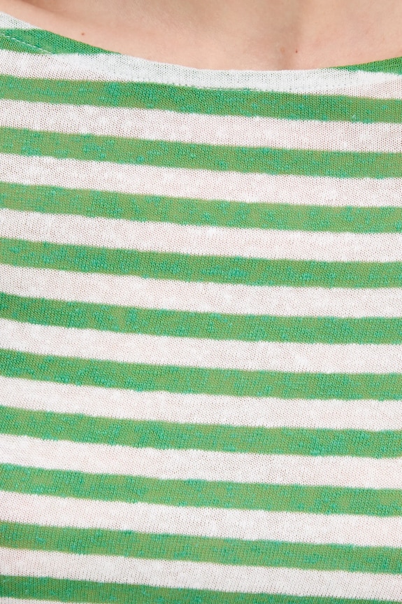 Tričko s dlhým rukávom s prímesou ľanu United Colors of Benetton zelená 38O0D109X