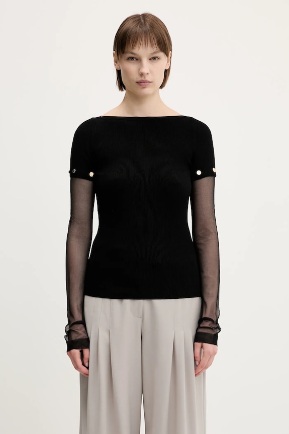Pulover Sportmax Alcide bez uzorka crna 2512361111600