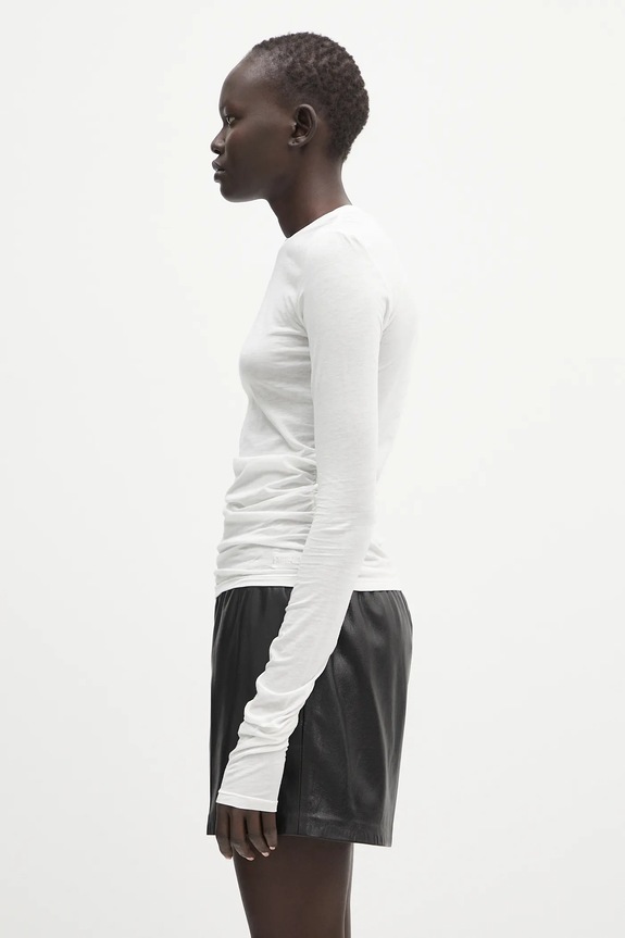 Βαμβακερή μπλούζα με μακριά μανίκια Our Legacy Strain Slim Longsleeve W2256SW λευκό SS25